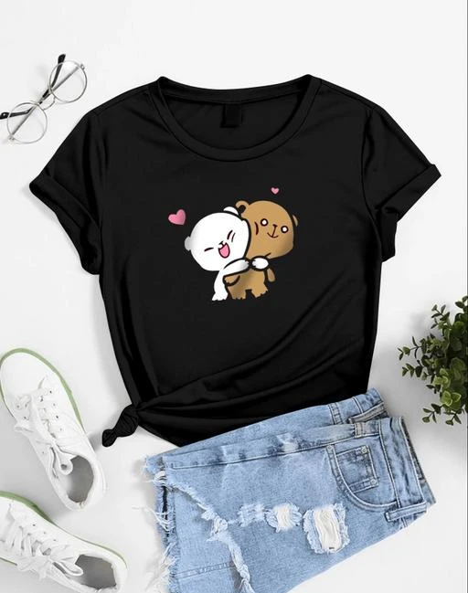  Cute Love Bubu Dudu Printed Cotton Tshirt / Trendy Elegant Women