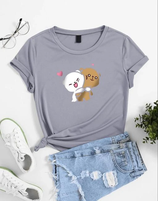  Cute Love Bubu Dudu Printed Cotton Tshirt / Trendy Elegant Women