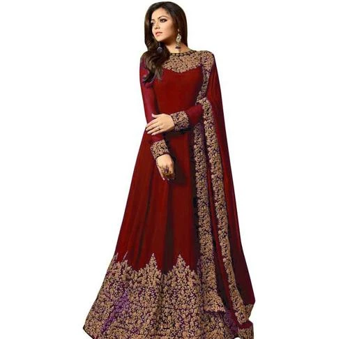 Checkout this latest Gowns
Product Name: *Charvi Pretty Women Gowns*
Fabric: Georgette
Bottom Fabric: Georgette
Dupatta Fabric: Georgette
Inner Fabric: Shantoon
Sleeve Length: Long Sleeves
Pattern: Embroidered
Set Type: with Dupatta
Stitch Type: Semi-Stitched
Multipack: 1
Sizes: 
Free Size (Bust Size: 46 in, Length Size: 56 in) 
Country of Origin: India
Easy Returns Available In Case Of Any Issue


Catalog Rating: ★4.1 (1808)

Catalog Name: Vedika Stylish Women Gowns
CatalogID_2903006
C79-SC1289
Code: 268-14629892-6132