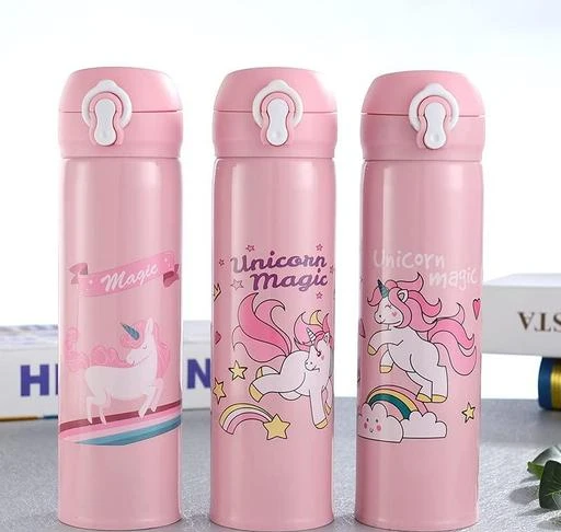 Checkout this latest Water Bottles
Product Name: * Pack of 1 Multicolor Unicorn Water Bottle Stainless Steel Vacuum Flask Leak-Proof Bottle for School Kids Travel Gym Girls Water Bottle with Random Unicorn Design ( 500 ML)*
Material: Stainless Steel
Type: Kids
Product Breadth: 0.5 Cm
Product Height: 0.5 Cm
Product Length: 0.5 Cm
Net Quantity (N): Pack Of 1
Premium quality Stainless Steel Water Bottle made from food-grade Stainless Steel. Available in Attractive design and colors which your kids will love to bring to school. Ideal for gifting to your kids and as return gifts on birthdays. You can carry water, milk or juice and your beverage will taste exactly as it should. The slim design fits easily into handbags and Modern and Stylish Ladies love to carry to their office our outings. Easily fits into most standard car cup holders, making it perfect for long car rides and commutes. Durable, Lightweight, Spill proof and the double walls prevent condensation, so your fingers stay dry. DESIGN AS PER AVAILABILITY The bottle inner is made of food quality stainless steel. Easy to drink and carry. Useful for Water/Juice/Tea/Coffee or any other beverages. Premium Quality Cute Prints with Slim Design and Vibrant Colors. Double wall vacuum flask keeps your drink hot or cold.
Country of Origin: India
Easy Returns Available In Case Of Any Issue


SKU: Unicorn Pink WATER BOTTEL  500 ML
Supplier Name: AKSHAR ABSOLUTE

Code: 953-146340337-999

Catalog Name: Designer Water Bottles
CatalogID_43730578
M08-C23-SC1644