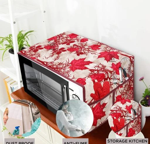 Buy E-Retailer Exclusive 3-Layered Polyester Combo Set of Appliances Cover  (1 Pc. Fridge Top Cover, 2 Pc. Handle Cover, 1 Pc. of Microwave Oven Top  Cover and 1 Pc. Front Load Washing