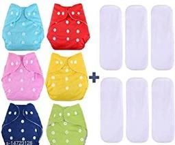 Unisex Baby Boys & Girls Cotton Cloth Diapers/Langot Washable and Reusable  Nappies (Multi Colour, 0-6 Months) (Pack of 10 Pieces)