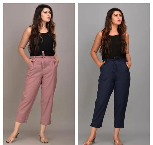 Trousers  Buy branded Trousers online cotton polyester casual wear work  wear party wear Trousers for Women at Limeroad
