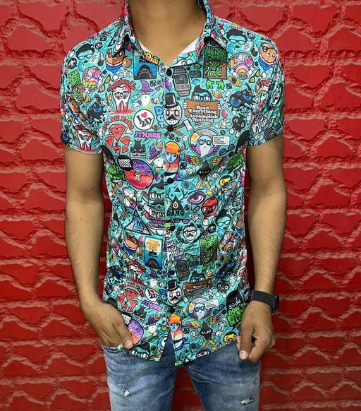 Buy Checkout This Latest Shirts Product Name Imported Stretchable Lycra Printed Half Sleeve Shirt For Rs675 Cod And Easy Return Available