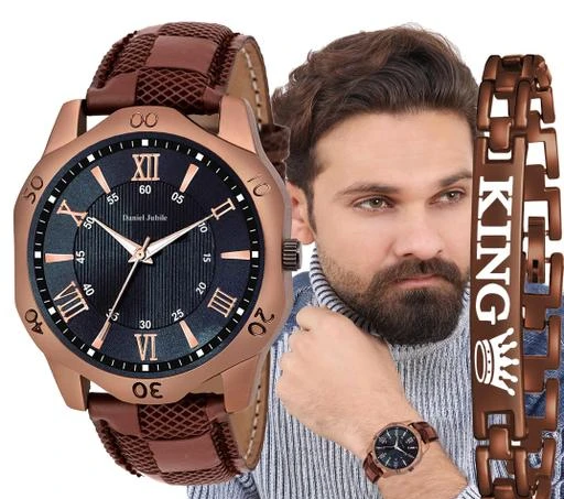 Mens Watches With Wide Leather Bracelet Stock Photo Picture And Royalty  Free Image Image 37929528