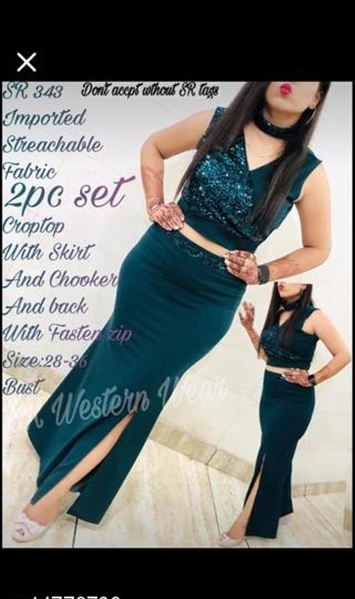 Checkout this latest Dresses
Product Name: *Trendy Fabulous Women Dresses*
Fabric: Cotton Blend
Net Quantity (N): 2
Sizes:
S (Bust Size: 32 in) 
M (Bust Size: 34 in) 
L (Bust Size: 36 in) 
XL
Country of Origin: India
Easy Returns Available In Case Of Any Issue


SKU:  SR343_green_western
Supplier Name: RADHEKRISHNA

Code: 147-14779766-7062

Catalog Name: Trendy Fabulous Women Dresses
CatalogID_2934457
M04-C07-SC1025