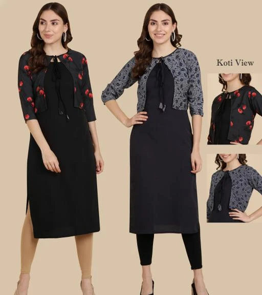 Hand Block Printed Anarkali Dress with Koti jacket  Biyalife