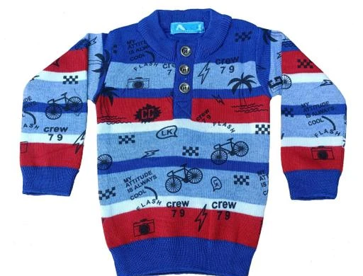 Checkout this latest Sweaters
Product Name: *Woolen winter wear kids Sweater boy Sweater (Pack of 1)*
Fabric: Wool
Sleeve Length: Long Sleeves
Pattern: Printed
Net Quantity (N): 1
Sizes: 
2-3 Years, 3-4 Years, 4-5 Years, 5-6 Years, 7-8 Years, 8-9 Years, 9-10 Years, 10-11 Years
Country of Origin: India
Easy Returns Available In Case Of Any Issue


SKU: B1__Blue,Red
Supplier Name: Rebiva

Code: 923-148281683-995

Catalog Name: Modern Classy Boys Sweaters
CatalogID_44422367
M10-C32-SC1178