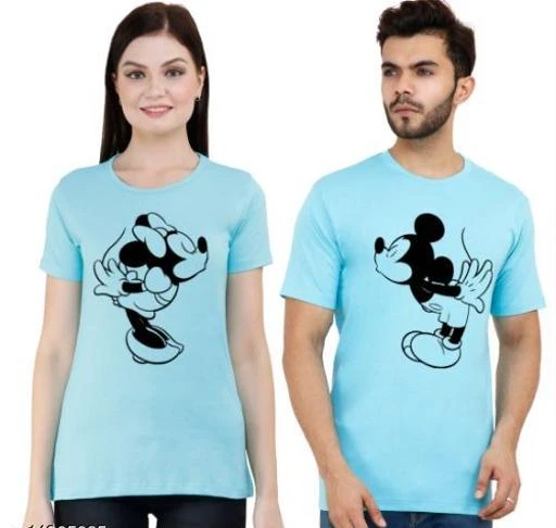 Checkout this latest Couple Tshirts
Product Name: *Couple T shirts*
Fabric: Cotton
Pattern: Printed
Multipack: 2
Sizes: 
MEN - S/ WOMEN - S (Men Chest Size: 38 in, Men Length Size: 26 in, Women Bust Size: 34 in, Women Length Size: 23 in) 
MEN - M/ WOMEN - S (Men Chest Size: 40 in, Men Length Size: 27 in, Women Bust Size: 34 in, Women Length Size: 23 in) 
MEN - L/ WOMEN - S (Men Chest Size: 42 in, Men Length Size: 28 in, Women Bust Size: 34 in, Women Length Size: 23 in) 
MEN - XL/ WOMEN - S (Men Chest Size: 44 in, Men Length Size: 29 in, Women Bust Size: 34 in, Women Length Size: 23 in) 
MEN - S/ WOMEN - M (Men Chest Size: 38 in, Men Length Size: 26 in, Women Bust Size: 36 in, Women Length Size: 24 in) 
MEN - M/ WOMEN - M (Men Chest Size: 40 in, Men Length Size: 27 in, Women Bust Size: 36 in, Women Length Size: 24 in) 
MEN - L/ WOMEN - M (Men Chest Size: 42 in, Men Length Size: 28 in, Women Bust Size: 36 in, Women Length Size: 24 in) 
MEN - XL/ WOMEN - M (Men Chest Size: 44 in, Men Length Size: 29 in, Women Bust Size: 36 in, Women Length Size: 24 in) 
MEN - S/ WOMEN - L (Men Chest Size: 38 in, Men Length Size: 26 in, Women Bust Size: 38 in, Women Length Size: 25 in) 
MEN - M/ WOMEN - L (Men Chest Size: 40 in, Men Length Size: 27 in, Women Bust Size: 38 in, Women Length Size: 25 in) 
MEN - L/ WOMEN - L (Men Chest Size: 42 in, Men Length Size: 28 in, Women Bust Size: 38 in, Women Length Size: 25 in) 
MEN - XL/ WOMEN - L (Men Chest Size: 44 in, Men Length Size: 29 in, Women Bust Size: 38 in, Women Length Size: 25 in) 
MEN - S/ WOMEN - XL (Men Chest Size: 38 in, Men Length Size: 26 in, Women Bust Size: 40 in, Women Length Size: 26 in) 
MEN - M/ WOMEN - XL (Men Chest Size: 40 in, Men Length Size: 27 in, Women Bust Size: 40 in, Women Length Size: 26 in) 
MEN - L/ WOMEN - XL (Men Chest Size: 42 in, Men Length Size: 28 in, Women Bust Size: 40 in, Women Length Size: 26 in) 
MEN - XL/ WOMEN - XL (Men Chest Size: 44 in, Men Length Size: 29 in, Women Bust Size: 40 in, Women Length Size: 26 in) 
Country of Origin: India
Easy Returns Available In Case Of Any Issue


SKU: Micky Donald Aqua
Supplier Name: Adima

Code: 694-14905085-0321

Catalog Name: Adima Graceful Couple Tshirts
CatalogID_2965155
M00-C00-SC1940