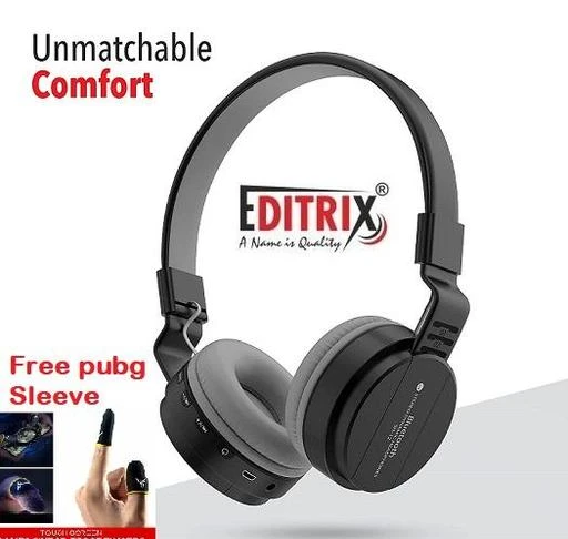 Checkout this latest Bluetooth Headphones & Earphones
Product Name: *Editrix P47 Wireless Bluetooth Headset (Black)*
Product Name: Editrix P47 Wireless Bluetooth Headset (Black)
Material: Plastic
Type: Over The Ear
Compatibility: All Smartphones
Net Quantity (N): 1
Color: Black
Mic: Yes
Bluetooth Version: 4.1
Warranty_Type: Carry In
Charging Type: Micro USB
Battery Charge Time: 1 Hour
Battery Backup: 6 Hours
Frequency: 10 Hz
Play Time: 10 Hours
Noise Cancelling: No
Water Resistant: No
Sizes: 
Free Size
Country of Origin: India
Easy Returns Available In Case Of Any Issue


SKU: 25874171
Supplier Name: JINDAL CREATIONS

Code: 934-14927155-0021

Catalog Name: Editrix Bluetooth Headphones & Earphones
CatalogID_2970533
M11-C36-SC1374