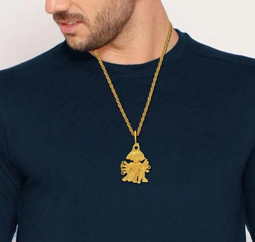 Memoir Gold Plated Brass Pendant Gold (Men and Women)