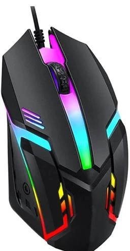 RPM Euro Games Gaming Mouse 7 Color RGB Lights, 6 Buttons, 4 Level DPI  Buttons, Rubber Coated Mice