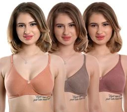 Women Fancy Stylish Women Everyday Lace Bra pack of 4 (multicolor)