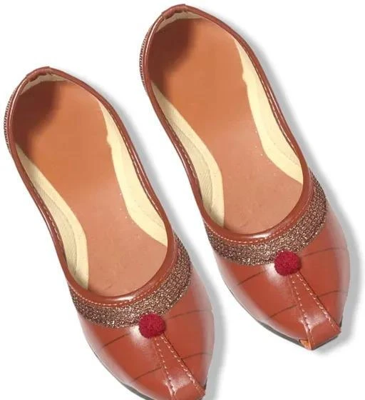 fcity.in Ladies Fancy Stylish Jaipuri Jutti Brown Jutti For Ladies