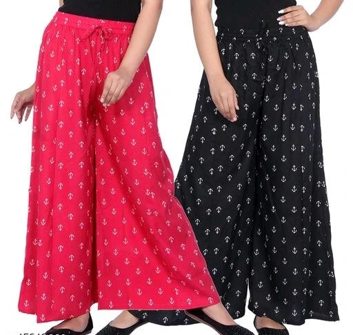 Checkout this latest Palazzos
Product Name: *beautiful unique women palazzos combo(2pes)*
Fabric: Rayon
Pattern: Printed
Net Quantity (N): 2
Sizes: 
28, 30, 32, 34, 36, 38, 40, Free Size (Waist Size: 40 in, Length Size: 39 in) 
Country of Origin: India
Easy Returns Available In Case Of Any Issue


SKU: shp.rani.blk
Supplier Name: Nafiyaa Arts

Code: 663-15210660-9501

Catalog Name: Stylish Modern Women Palazzos
CatalogID_3031942
M04-C08-SC1039