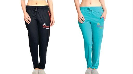 Laasa Sports | Solid Regular Fit Enrich Cotton Track Pant for Women