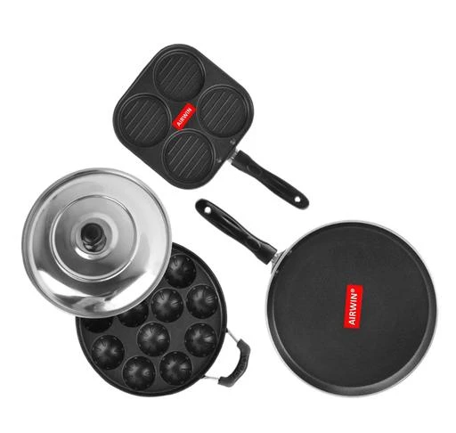 Airwin Premium kulipaniyaram pan nonstick/ appe/panniyaram kadai