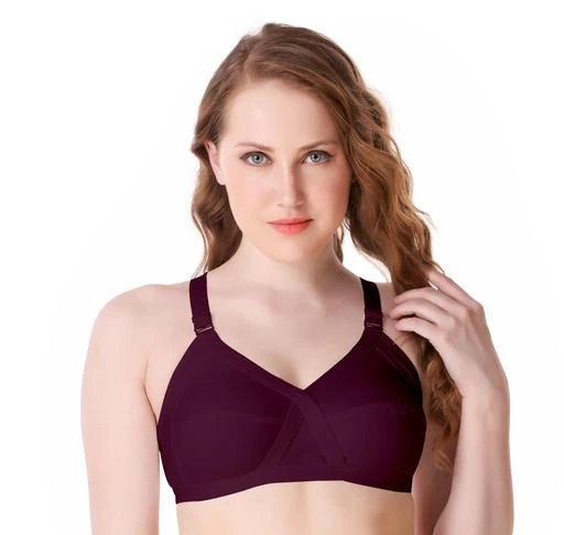 Women Lightly Padded Sports Bra Full Coverage Wire Free