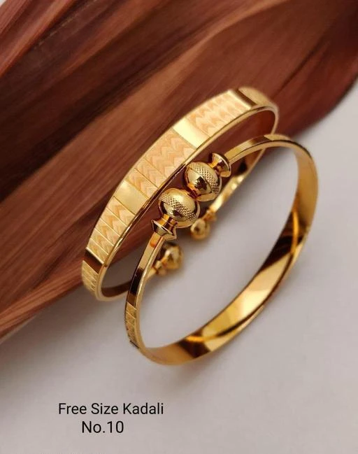 Ruby White Stone Gold Open Type Bracelet For Girls BRAC310