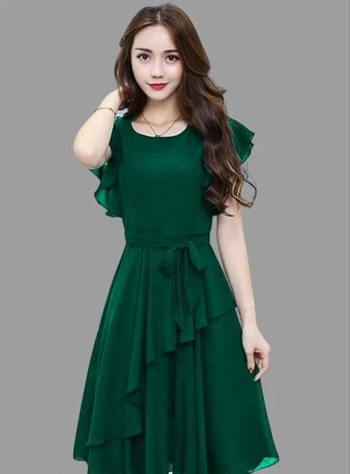 Party wear western dresses knee outlet length