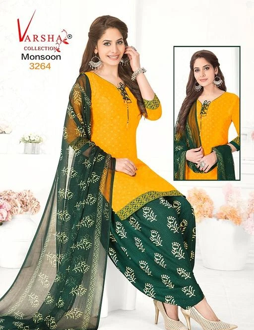 Checkout this latest Suits
Product Name: *Chitrarekha Drishya Salwar Suits & Dress Materials*
Top Fabric: Synthetic Crepe + Top Length: 2.01-2.25
Bottom Fabric: Crepe + Bottom Length: 2 Meters
Dupatta Fabric: Chiffon + Dupatta Length: 2.01-2.25
Lining Fabric: No Lining
Type: Un Stitched
Pattern: Printed
Multipack: Single
Country of Origin: India
Easy Returns Available In Case Of Any Issue


SKU: varsha 3264
Supplier Name: SB Clothing

Code: 313-15542703-297

Catalog Name: Abhisarika Voguish Salwar Suits & Dress Materials
CatalogID_3099544
M03-C05-SC1002
