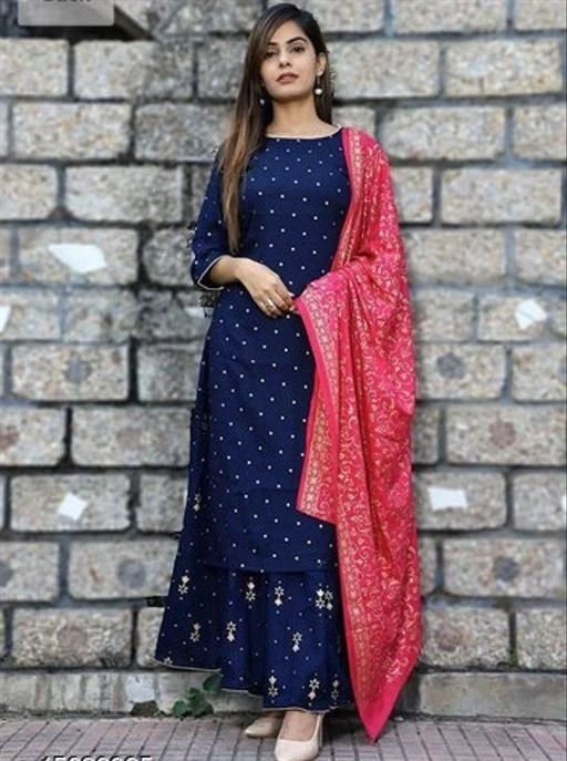 Raashi designs 1003 BY Ladies Flavour NEAVY BLUE KURTI WITH PANT AND PLAZO  MANUFACTURER IN SURAT - Reewaz International | Wholesaler & Exporter of  indian ethnic wear catalogs.