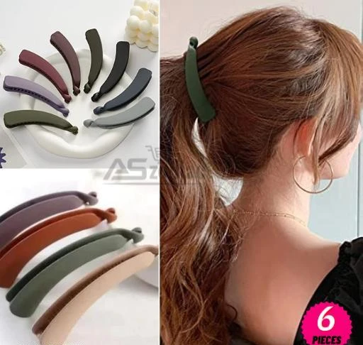 6 Pieces Large Banana Clips Big Banana Hair Clips for Thick hair,Non-slip  Ponytail Holder Clip for Women and Girls,6 Colors