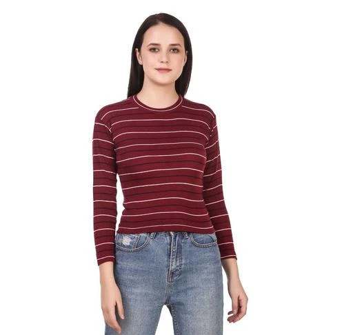 Checkout this latest Tshirts
Product Name: *Pretty Partywear Women Tshirts *
Fabric: Cotton Blend
Sleeve Length: Long Sleeves
Pattern: Striped
Multipack: 1
Sizes:
XS (Bust Size: 34 in, Length Size: 19 in) 
Country of Origin: India
Easy Returns Available In Case Of Any Issue


SKU: RED-002RD
Supplier Name: Meer India Garments

Code: 352-15649743-996

Catalog Name: Fancy Designer Women Tshirts
CatalogID_3115989
M04-C07-SC1021
.