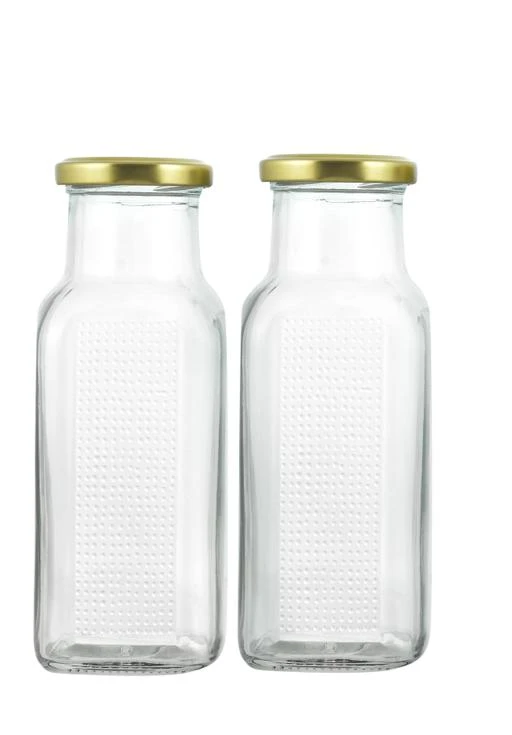  Machak Square Glass Water Bottle For Fridge With Air