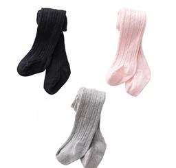 SYGA Baby Tights For Girls Soft Cotton Infant Leggings Toddler Solid Knit  Stockings Socks Newborn Warm