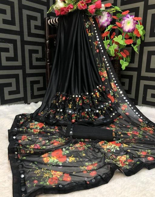 Checkout this latest Sarees
Product Name: *Aagyeyi Petite Sarees*
Saree Fabric: Malai Silk
Blouse: Running Blouse
Blouse Fabric: Dupion Silk
Pattern: Digital Print
Blouse Pattern: Same as Border
Net Quantity (N): Single
Sizes: 
Free Size (Saree Length Size: 5.5 m, Blouse Length Size: 0.8 m) 
Country of Origin: India
Easy Returns Available In Case Of Any Issue


SKU: flower print  black
Supplier Name: V2_Apparels

Code: 673-15858875-7911

Catalog Name: Aagyeyi Petite Sarees
CatalogID_3153882
M03-C02-SC1004