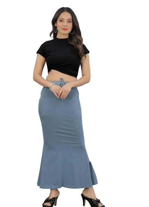  N Fishcut Or Flared Cotton Lycra Women And Ladies Saree Shapewear