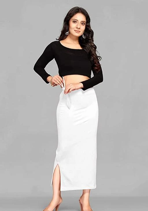shapewear/pettecoat/saree shapewear/deltin hub cotton white lycra Tummy &  Waist Slim Fit Saree Shapewear/Petticoat.