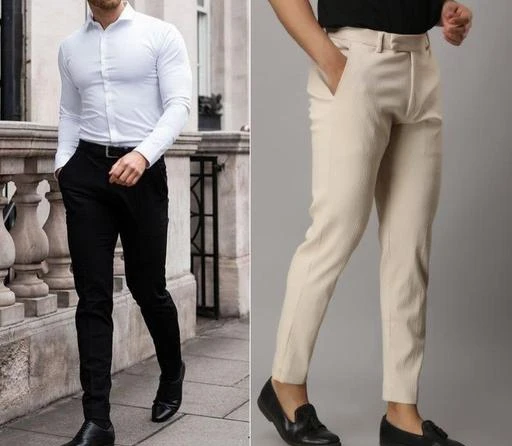 Wholesale British Style Autumn New Solid Business Casual Suit Pants Men  Clothing Simple All Match Formal Wear Office Trousers Straight From  malibabacom