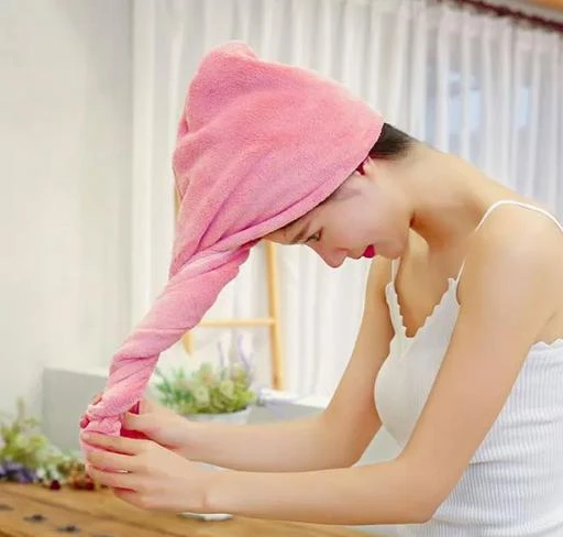 SHRUHADAM INTERNATIONAL Hair Towel Wrap Turban Microfiber Hair Drying  Towels Quick Dry Hair Hat Drying