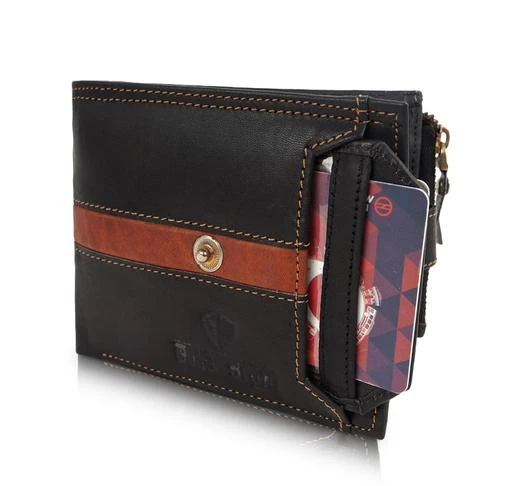 Spiffy Men's Genuine Leather Wallet for Men Purse (Brown)