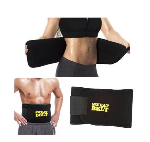Sweat Waist Trimmer Fat Burner Belly Tummy Yoga Wrap Black Exercise Body Slimming  Belt