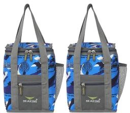  Mobophono Combo pack of 2 medium size lunch bag, tiffin bag  for school, college, office Waterproof Lunch Bag - Lunch Bag