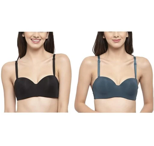 2pcs Solid Push Up Bra