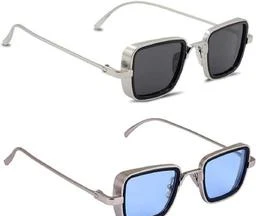 Sky Wing Mc Stan Dark Black And Silver MC Stan Rimless Sunglass For Unisex  Premium Sunglasses