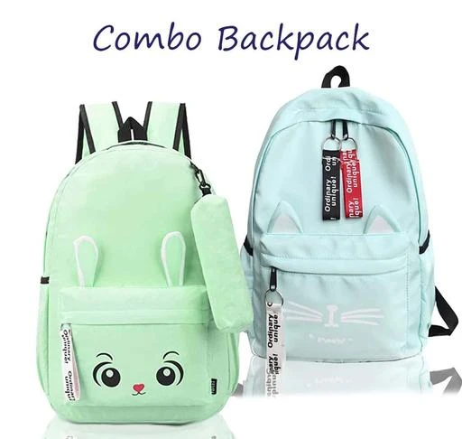 Shishtha Backpack Pack of 2 Cat Design Fashion Waterproof Women Girls  Backpack ladies bag 25 L Laptop Backpack Pink - Price in India |  Flipkart.com
