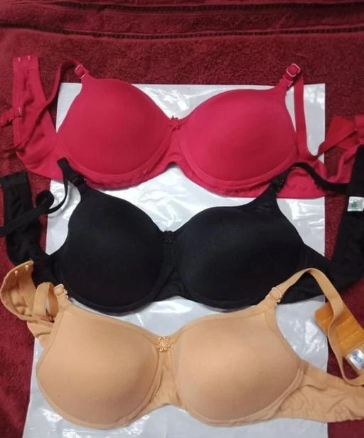  Stylish Women And Girl Tshirt Lightly Padded Bra Set Of