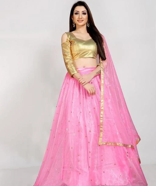 Checkout this latest Lehenga
Product Name: *Chitrarekha Alluring Women Lehenga*
Topwear Fabric: Art Silk
Bottomwear Fabric: Tissue
Dupatta Fabric: Tissue
Top Print or Pattern Type: Solid
Bottom Print or Pattern Type: Embellished
Dupatta Print or Pattern Type: Solid
Sizes: 
Semi Stitched (Lehenga Waist Size: 40 m, Lehenga Length Size: 42 m, Duppatta Length Size: 2.25 m) 
Un Stitched, Free Size (Lehenga Waist Size: 40 in, Lehenga Length Size: 42 in, Duppatta Length Size: 2.25 in) 
Country of Origin: India
Easy Returns Available In Case Of Any Issue


SKU: PINK GOLD_897
Supplier Name: Nityanand and Nityanand

Code: 204-16490269-3141

Catalog Name: Alisha Alluring Women Lehenga
CatalogID_3289476
M03-C60-SC1005