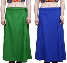 SOS Surat Women's Lycra Full Elastic Saree Shapewear Petticoat Pack of 2