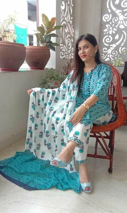 Checkout this latest Kurta Sets
Product Name: *Women Cotton A-line Printed Long Kurti With Palazzos*
Kurta Fabric: Cotton
Bottomwear Fabric: Cotton
Fabric: Mulmul
Sleeve Length: Three-Quarter Sleeves
Set Type: Kurta With Dupatta And Bottomwear
Bottom Type: Palazzos
Pattern: Printed
Net Quantity (N): Single
Sizes:
M, L, XL, XXL
Country of Origin: India
Easy Returns Available In Case Of Any Issue


SKU: KS Cotton Blue
Supplier Name: Kailash NX Shop

Code: 106-16730346-5751

Catalog Name: Women Cotton A-line Printed Long Kurti With Palazzos
CatalogID_3344980
M03-C52-SC1853