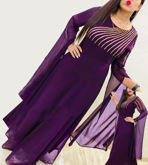 Checkout this latest Kurtis
Product Name: *Classic Fashionista Women Gowns*
Fabric: Georgette
Combo of: Single
Sizes:
S (Bust Size: 40 in) 
M (Bust Size: 42 in) 
L (Bust Size: 44 in) 
XL (Bust Size: 46 in) 
XXL (Bust Size: 48 in) 
Country of Origin: India
Easy Returns Available In Case Of Any Issue


SKU: GOWN VIOLATE 001
Supplier Name: JK SHOPING

Code: 654-16738240-9651

Catalog Name: Trendy Graceful Women Gowns
CatalogID_3346870
M03-C03-SC1001