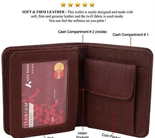 wallet for men /men's wallets Bifold compact /ID window /coin pocket  /Multi-card /Top selling wallet /