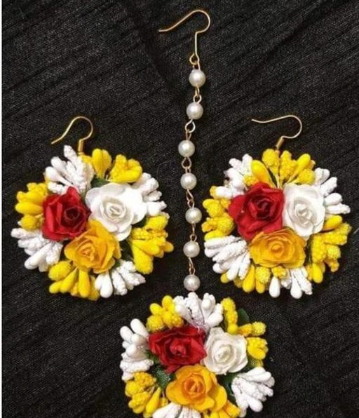 Skin Friendly And Lightweight Plastic Flower Jewellery Set Drop Earrings at  Best Price in Patna  Shubham Jewellers