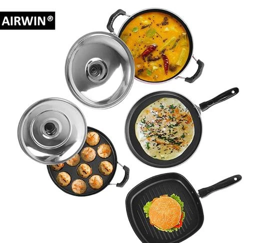 Airwin Premium kulipaniyaram pan nonstick/ appe/panniyaram kadai