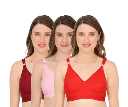  Pack Of 3 Detachable Strap Bra Cup Size C For Women And Full